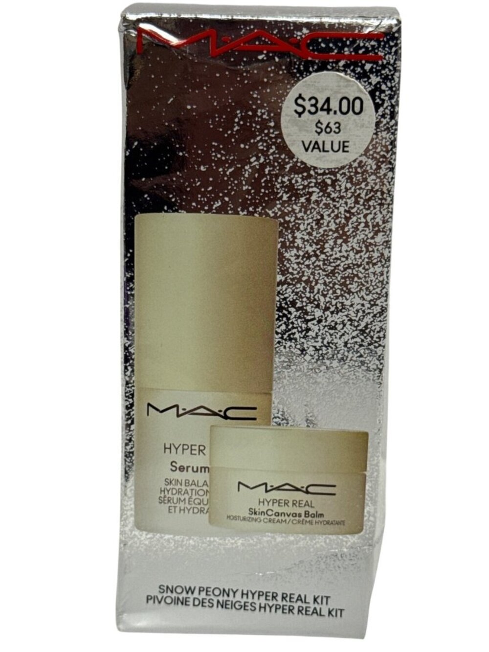 MAC Hyper Real Snow Peony Hyper Real Kit Serum SkinCanvas Balm New Sealed
